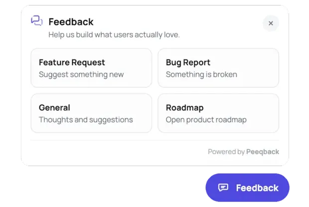 Feedback widget